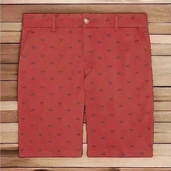 IZOD Men's Advantage Performance Schiffli Short Saltwater Red Sz. 40, 9" Inseam - Picture 1 of 3